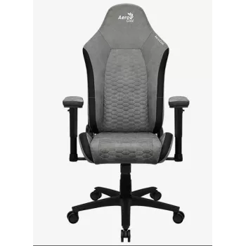 Aerocool Crown AeroSuede yleispelituoli pehmustetulla istuimella, kiviharmaa