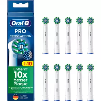 Oral-B CrossAction vaihtohammasharjaspäät, 10 kpl, valkoinen