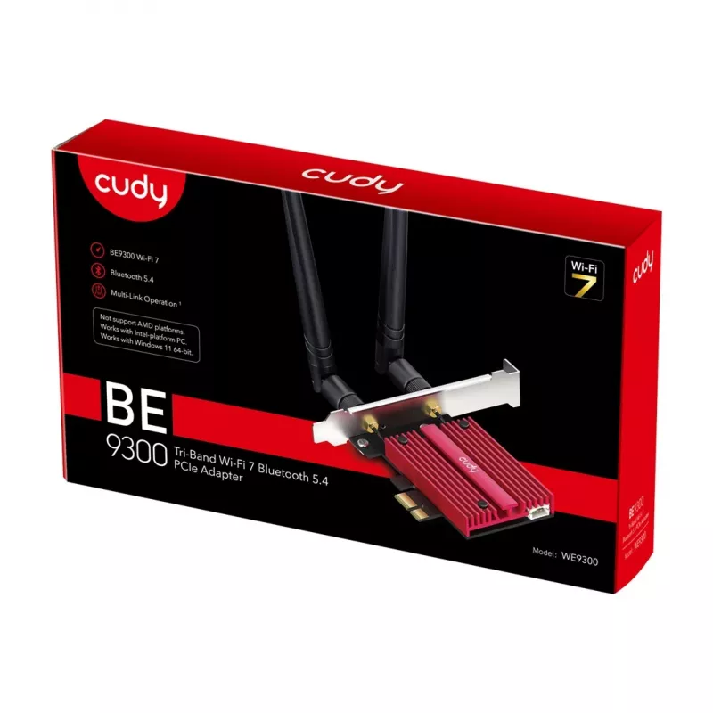Cudy WE9300 verkkokortti sisäinen WLAN / Bluetooth 5765 Mbit/s