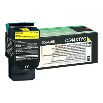 Lexmark - värikasetti - erittäin suuri tuotto - 1 x keltainen - 4000 sivua - LRP / LCCP (0C544X1YG)