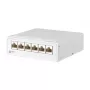 METZ CONNECT E-DAT - patch-paneeli - CAT 6a - RJ-45 X 6 - puhtaanvalkoinen (130862-21C-E)