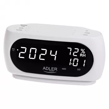 Adler AD 1186W herätyskello digitaalinen herätyskello musta, valkoinen