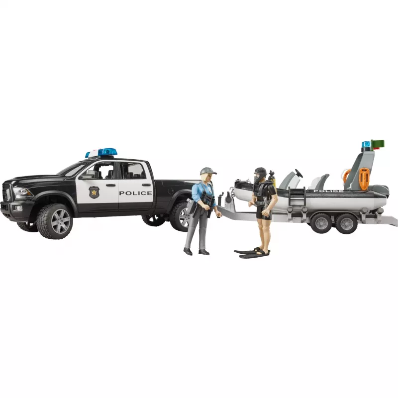 Dodge RAM 2500 poliisiauto pickup veneellä