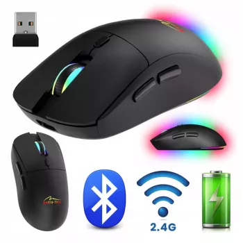Langaton hiiri MEDIA-TECH MT1124 BT/RF Silent & Recharge — molempikätinen, 3200 DPI, Bluetooth + 2,4 GHz USB, 6 painiketta, ladattava