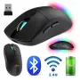 Langaton hiiri MEDIA-TECH MT1124 BT/RF Silent & Recharge — molempikätinen, 3200 DPI, Bluetooth + 2,4 GHz USB, 6 painiketta, ladattava