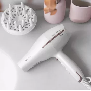 Cecotec hiustenkuivaaja | IoniCare 5300 Maxi Aura | 2200 W | lämpötila-asetusten määrä 3 | ionitoiminto | diffuusorisuutin | valkoinen