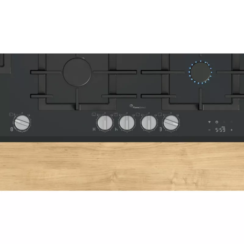 Bosch Serie 8 PRS9A6H40 keittotaso musta kalusteeseen asennettava 90 cm kaasu 5 vyöhykettä