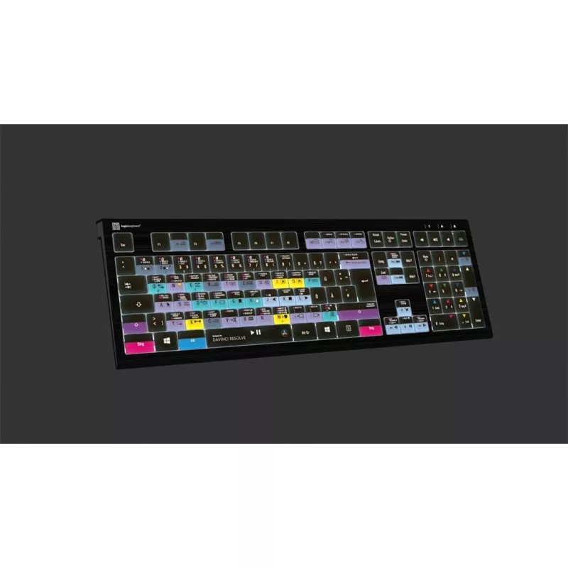 Logickeyboard ASTRA 2 DaVinci Resolve -näppäimistö LKB-RESB-A2PC-DE, USB, QWERTZ saksa (DE), PC, musta