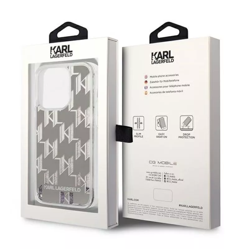 Karl Lagerfeld KLHCP14XLMNMS iPhone 14 Pro Max 6.7 hardcase hopea / hopea Liquid Glitter Monogram