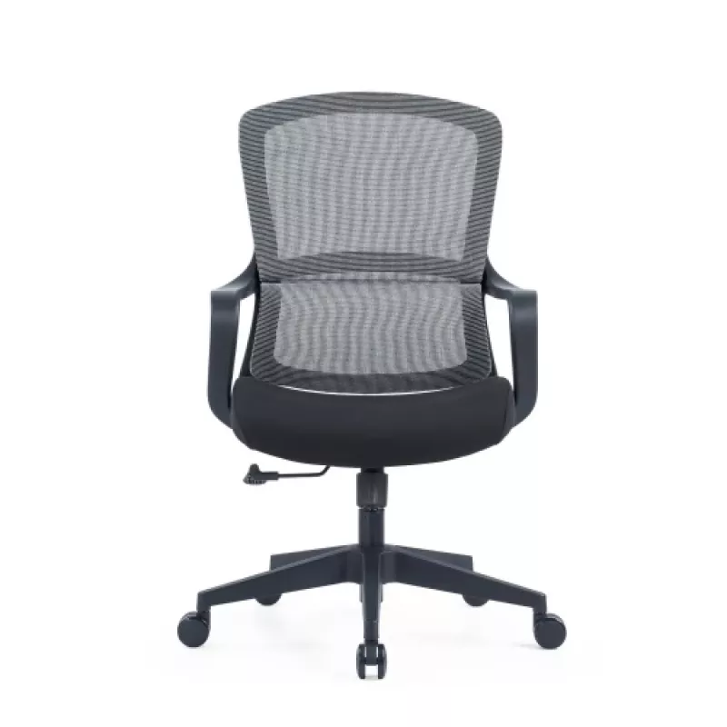 Up Up Darwin ergonominen toimistotuoli musta, musta kangas + harmaa verkko