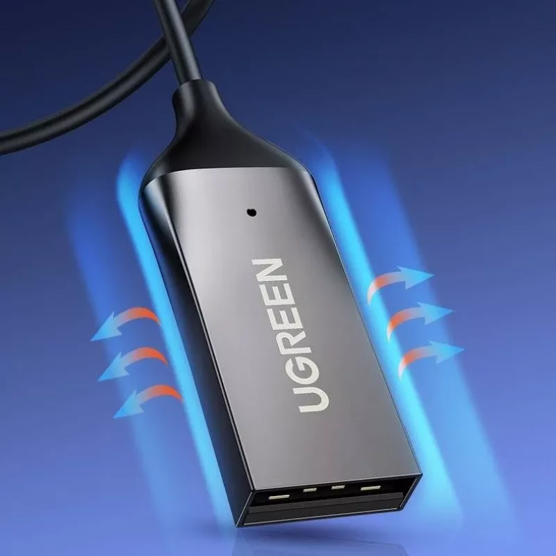 UGREEN CM309 Bluetooth 5.0 -äänivastaanotin, USB, 3,5 mm AUX-liitäntä, musta