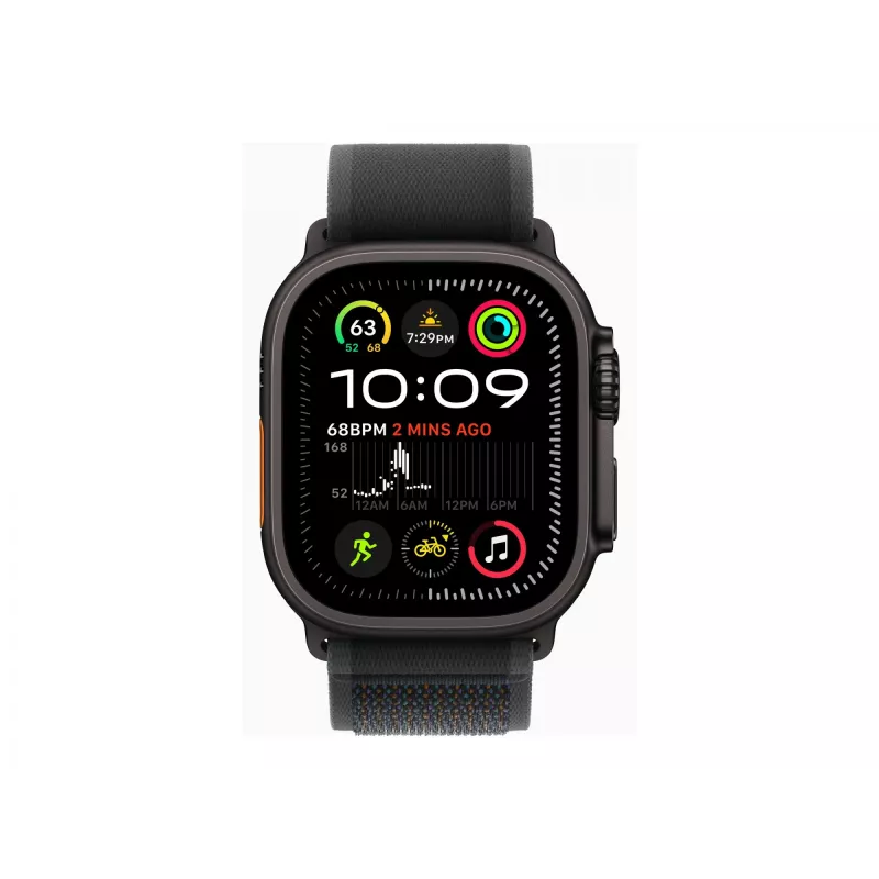 APPLE Watch Ultra 2 GPS + Cellular 49 mm musta titaanikuori mustalla Trail Loop -rannekkeella – M/L