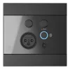 AUDAC WP225/B seinäpaneeli, XLR-mikrofoni + 3,5 mm:n kuulokeliitäntä, Bluetooth, musta