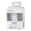 Kaapelin sukupuolenmuunnin LogiLink CV0100 DisplayPort HDMI valkoinen