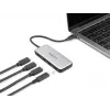 DeLOCK 64261 USB 3.2 Gen 1 Type-C -keskitin 10000 Mbit/s musta harmaa
