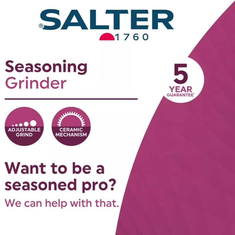 Suola- ja pippurimylly Salter BW12946EU7, säädettävä jauhatus, keraaminen mylly