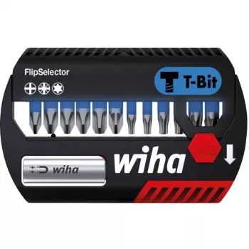 WIHA 41824 - teräsarja FlipSelector, 13 osaa sekalainen, 25 mm, T-terä (41824)