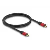 DeLOCK USB-kaapeli USB Type-C uros–uros 10 Gbit/s PD 3.0 100 W 1 m punainen metalli