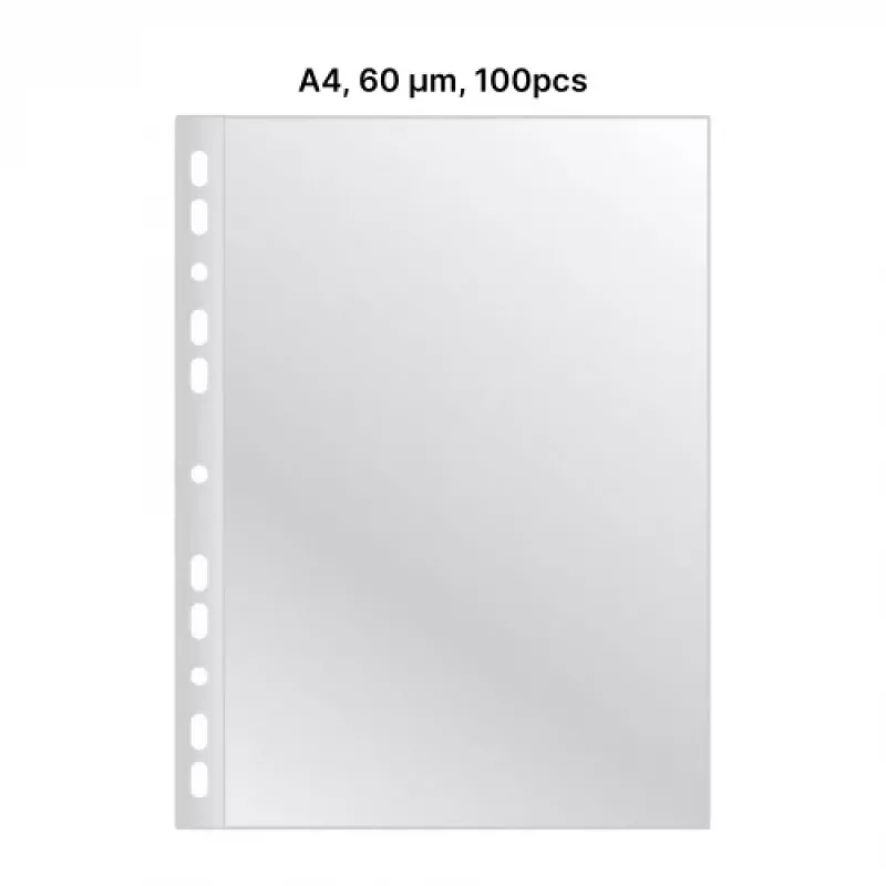 AD Class rei'itetty tasku Kristallinkirkas A4 60 µm, 100 kpl:n pussi
