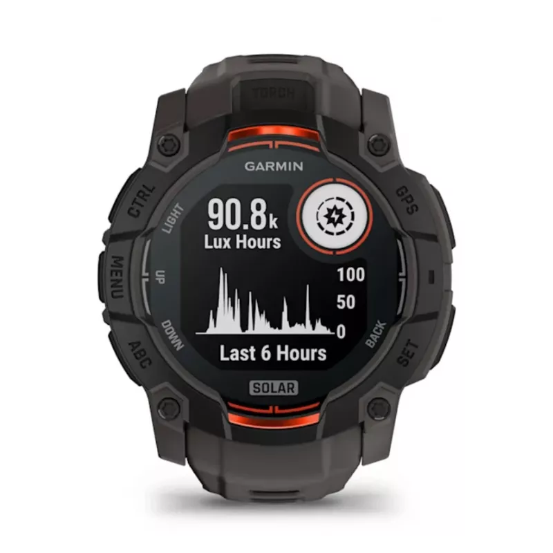 Garmin Instinct 3 Solar GPS-älykello 1,3 tuuman MIP 176x176 kosketusnäyttö musta