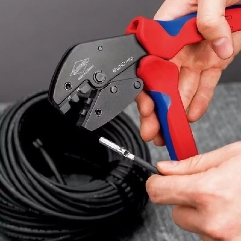 Puristustyökalu Knipex 97 33 03 MultiCrimp PV-liittimille MC4 ja MC4 EVO2