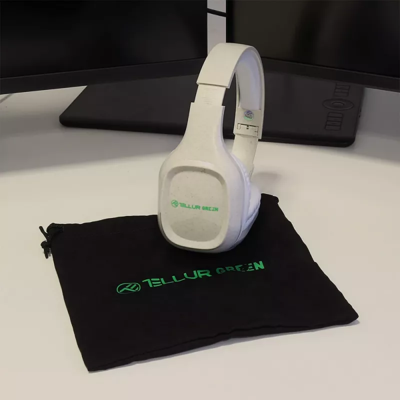 Kuulokkeet Tellur vihreä Bluetooth over-ear-kuulokkeet Pulse Foldable Cream TLL511441