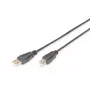 Digitus ASSMANN - USB-kaapeli - USB tyyppi A, 4-napainen (M) - USB tyyppi B, 4-napainen (M) - 1 m (USB / Hi-Speed USB) - musta (AK-300105-010-S)