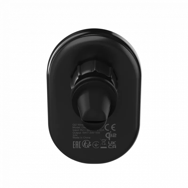 Langaton autolaturi CANYON OnGrip 105 15W Qi2 Wireless musta