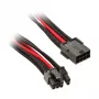 SilverStone PCIe-8-pin-kaapeli PCIe-6+2-pin, 250 mm – musta/punainen
