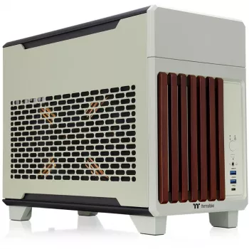 Minikotelo THERMALTAKE TR100 WS Matcha vihreä, kompakti muotoilu, tuki mini-ITX/microATX