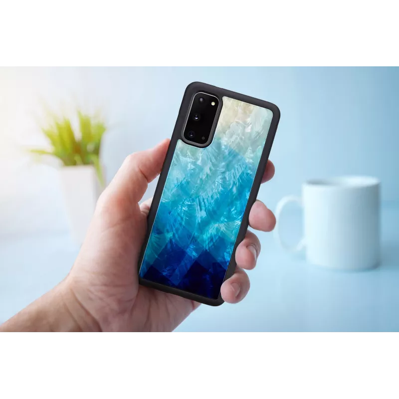 iKins suojakotelo Samsung Galaxy S20:lle — blue lake musta viimeistely