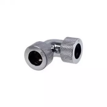 Alphacool HT 13mm HardTube ruuviliitin 90° L-liitin - uritettu - kromi (17295)