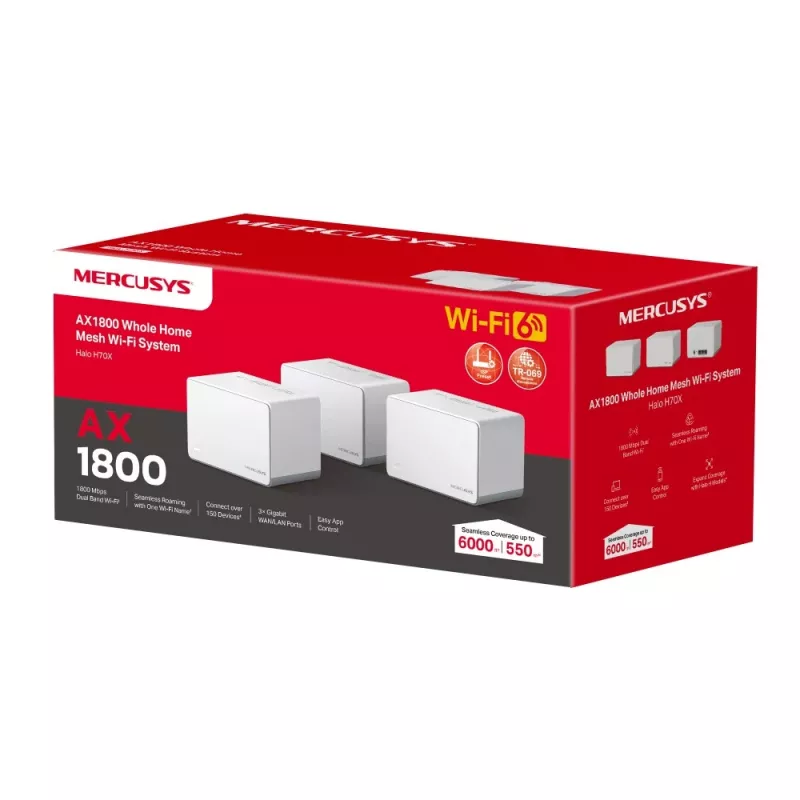 Mercusys AX1800 Whole Home Mesh WiFi 6 -järjestelmä