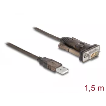 Adapteri USB 2.0 Type-A sarjaporttiin RS-232 D-Sub 9-pin uros DeLOCK 62646