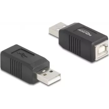 DeLOCK 67202 kaapelisovitin USB Type-A USB Type-B musta