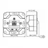 Metz Connect E-DAT C6A Uppoasennettava 2-porttinen datarasia, 130C381200-I