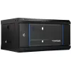 EXTRALINK LITE 4U 530X400 seinäasennettava räkkikaappi musta hyllyllä