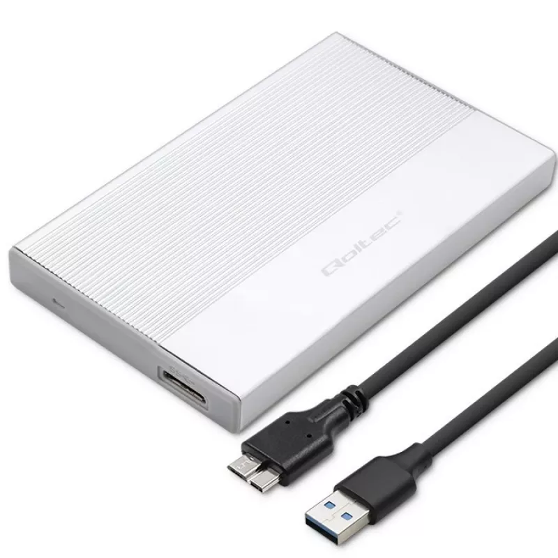 Kotelo 2,5 tuuman SATA-SSD/HDD:lle QOLTEC 52278 USB 3.0, tukee jopa 2 TB