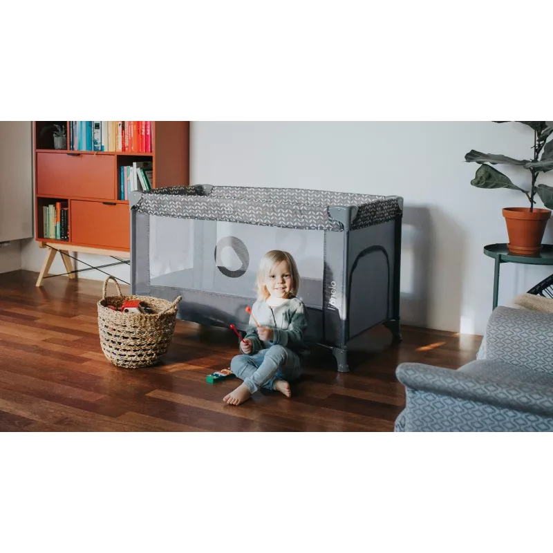 Lionelo Stefi Concrete Multicolor - matkasänky 2 in 1
