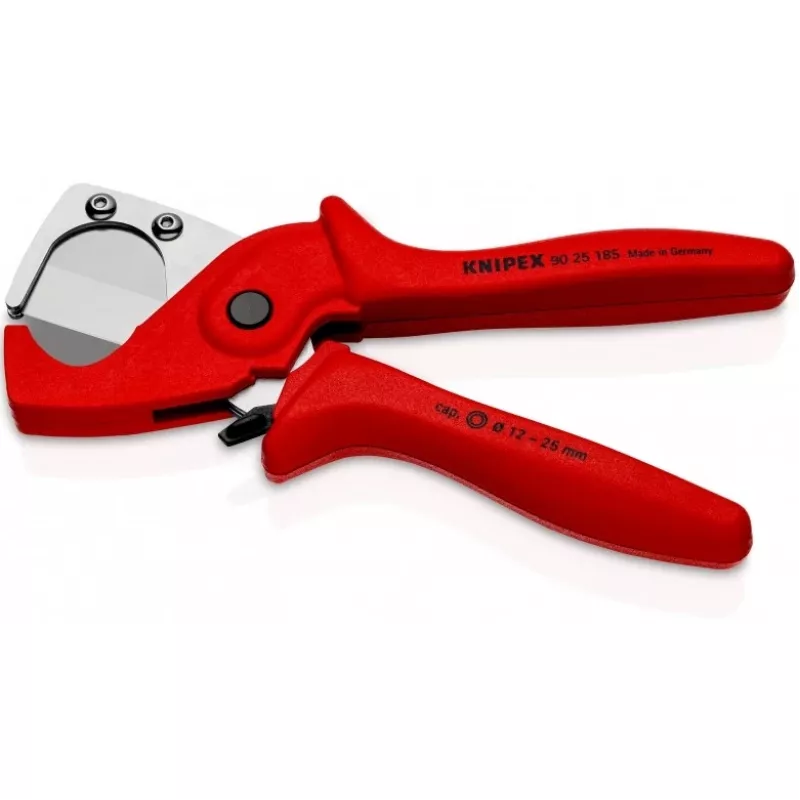 Knipex 90 25 185 - putkileikkuri - ruostumaton teräs - muovi - punainen - 1,2 cm - 18,5 cm (90 25 185)