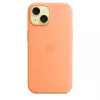 Apple iPhone 15 silikonikotelo MagSafe-yhteensopiva – Orange Sorbet