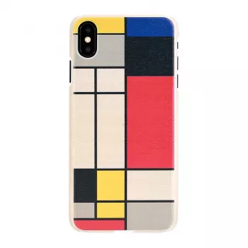 Älypuhelinkotelo man and wood iPhone X/XS, puinen takasivu, valkoinen kehys