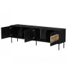 TV-taso cama meble INSERTO 3D1W 190x40x62 cm musta LED-valaistuksella