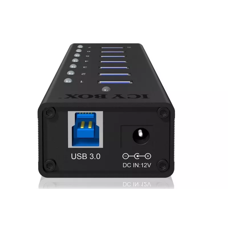 ICY BOX IB-AC618 USB 3.2 Gen 1 (3.1 Gen 1) Type-B 5000 Mbit/s musta