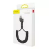 Baseus spiraalikaapeli Lightning 1m 2A (musta)