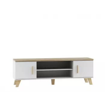Cama TV-taso LOTTA 160 2D2K valkoinen/sonoma