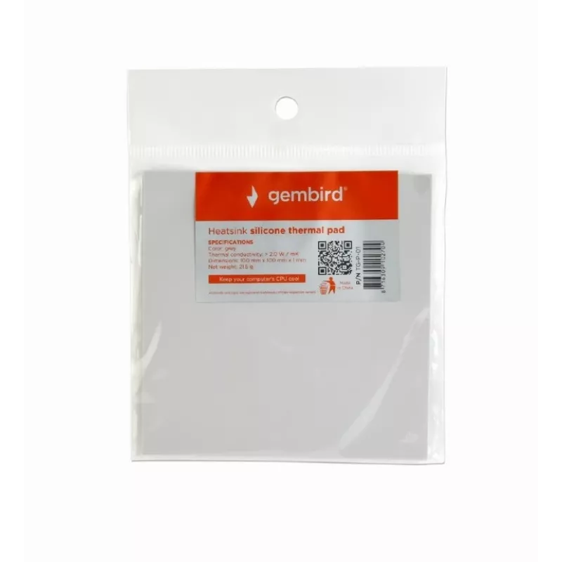 Gembird TG-P-01 silikoninen lämpötyyny, 100 x 100 x 1 mm