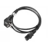 Virtajohto LANBERG CA-C13C-11CC-0018-BK — 1,8 m, C13-liitin CEE7/7, kulma C13