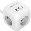 Power Cube QOLTEC 52547 jakotukki 3×AC-pistorasia, 2×USB-A, 1×USB-C PD 20W