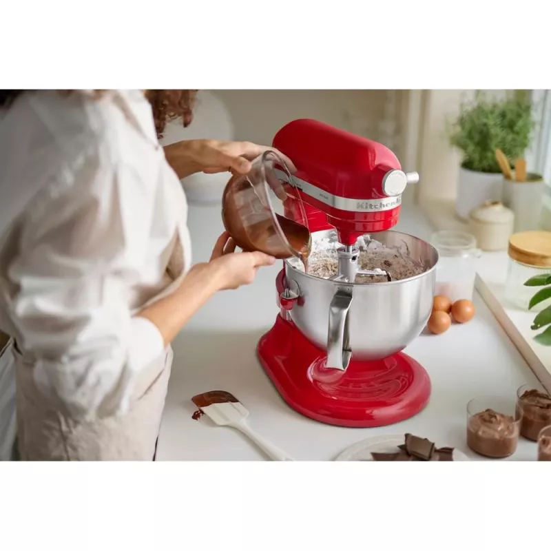 KitchenAid 5KSM60SPXEER yleiskone 375 W harmaa, punainen, ruostumaton teräs